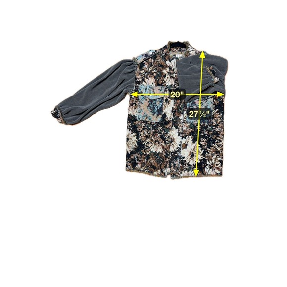 POL Goblincore Military Tapestry Jacket Women Sz S Fairy Grunge Avant Apocalypse - Picture 9 of 9